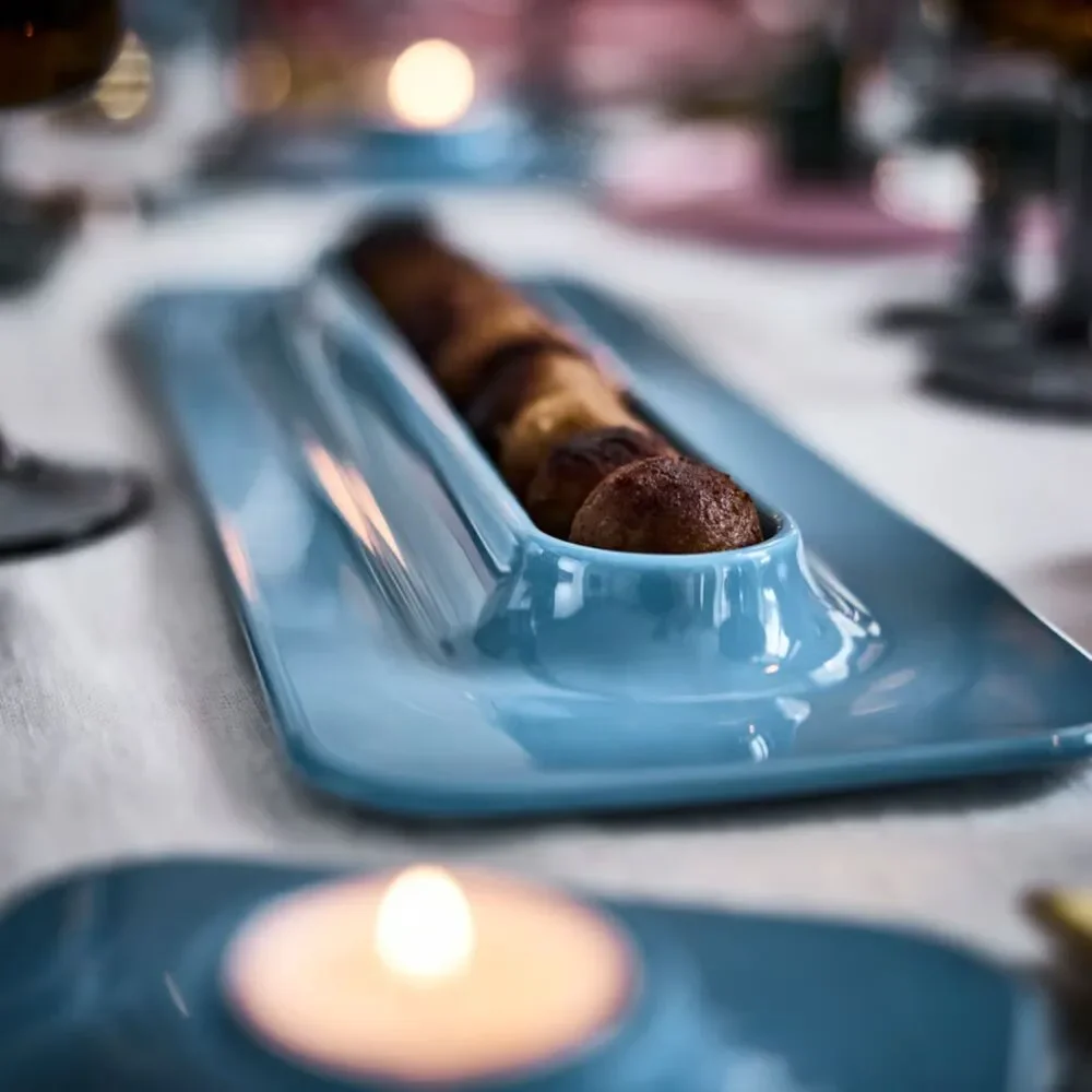 IKEA VINTERFINT Serving Plate, Blue, 15 ½x5